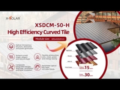 녹색 구부러진 태양광 지붕 타일 BIPV 태양광 태양광 지붕 타일 50W